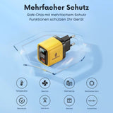 ASOMETECH 35W GaN USB-C Schnellladegerät mit LED-Display (2-Port)