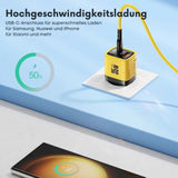 ASOMETECH 35W GaN USB-C Schnellladegerät mit LED-Display (2-Port)