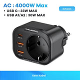 ASOMETECH 33W GaN USB-C Ladegerät mit 4000W AC-Steckdose
