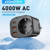 ASOMETECH 33W GaN USB-C Ladegerät mit 4000W AC-Steckdose