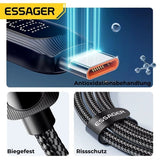 Essager 100W USB-A auf USB-C Schnellladekabel mit LED-Digitalanzeige (6A)