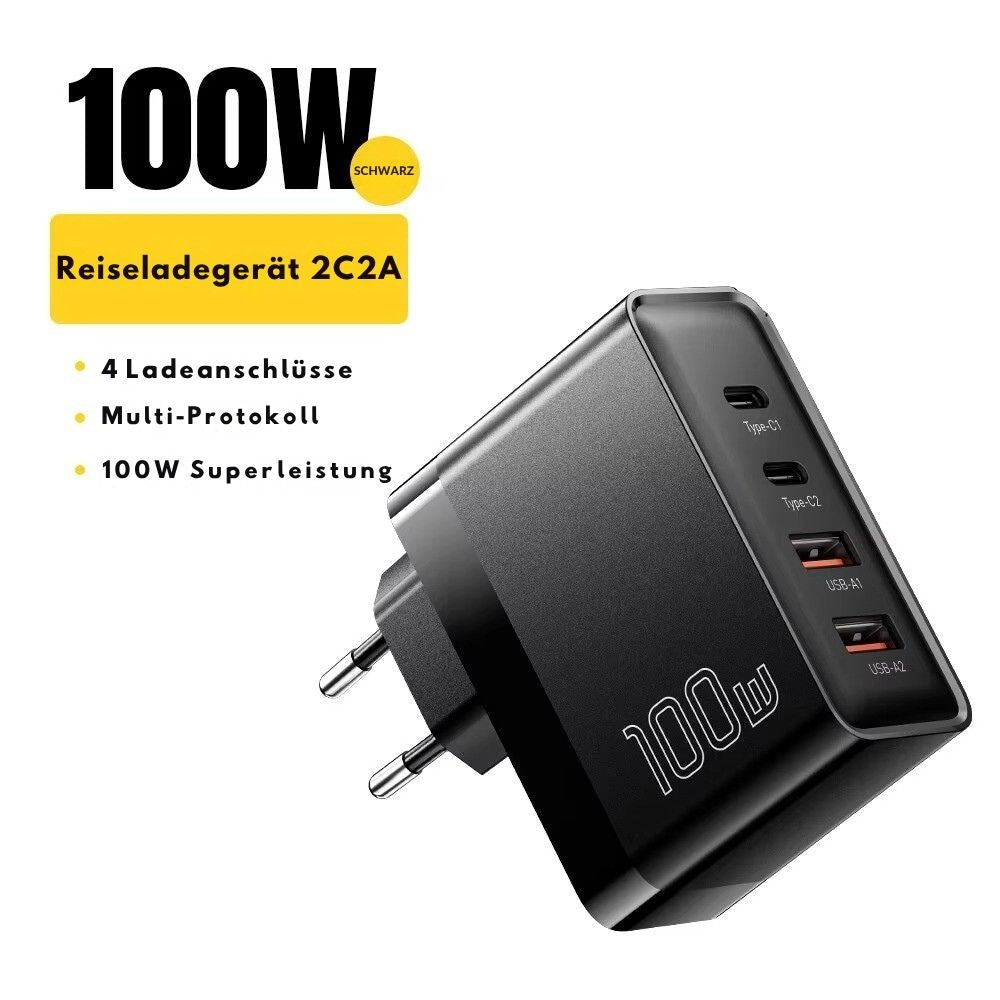 Essager 100W GaN USB-C Schnellladegerät (4-Port Desktop)