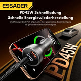 Essager 100W Autoladegerät mit USB-C PD 45W & USB