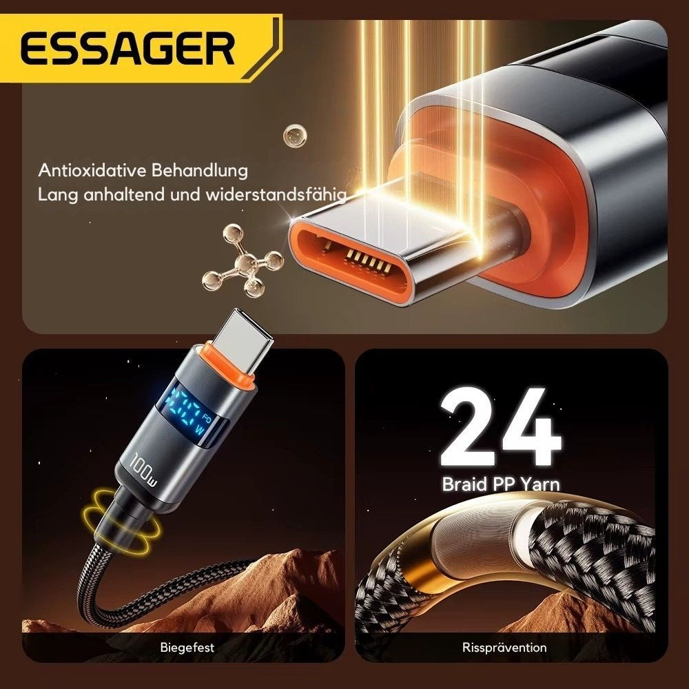 Essager 100W USB-C auf USB-C Schnellladekabel