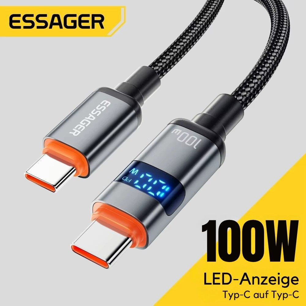 Essager 100W USB-C auf USB-C Schnellladekabel