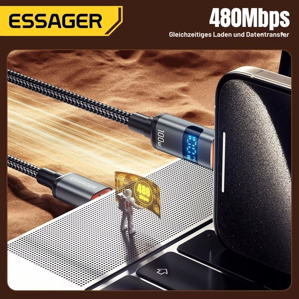 Essager 100W USB-C auf USB-C Schnellladekabel