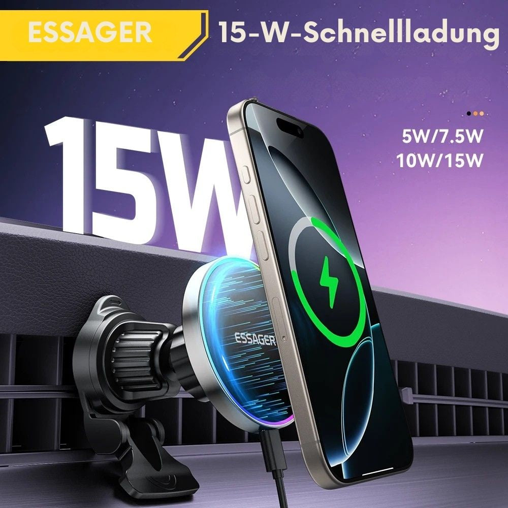Essager 15W Magnetischer Wireless Auto-Halter (360° verstellbar)