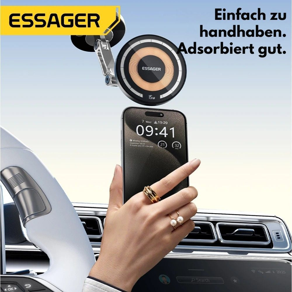 Essager 15W Magnetisches Wireless Auto-Ladegerät (360° Halter)