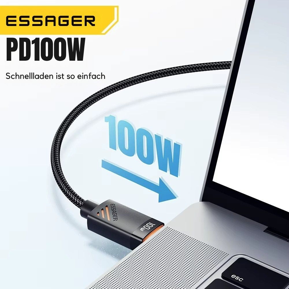 Essager 3-in-1 USB-C 100W Schnellladekabel