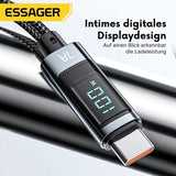Essager 7A USB-C Ladekabel 100W mit LED-Anzeige – USB-A auf USB-C, 1m/2m