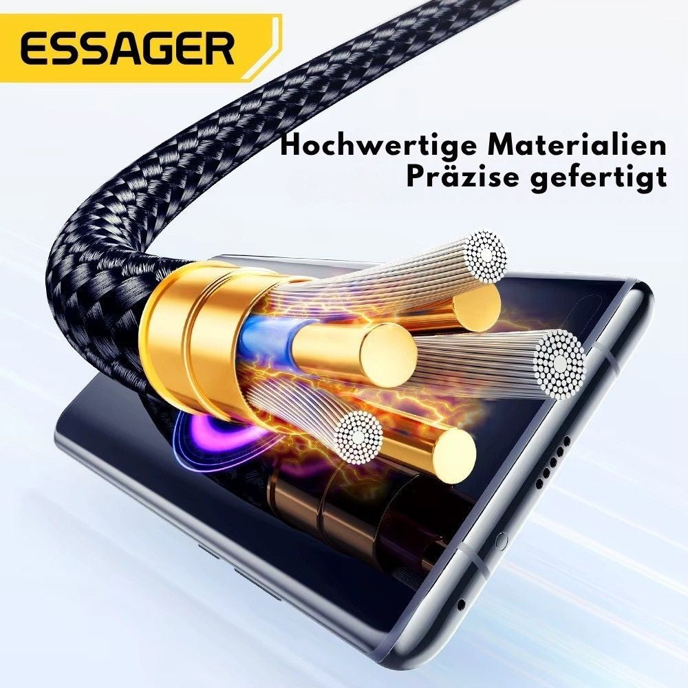 Essager 7A USB-C Kabel 100W Schnellladekabel (USB-C auf USB-C, 1m/2m)