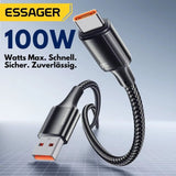 Essager 7A USB-C Kabel 100W Schnellladekabel (USB-C auf USB-C, 1m/2m)