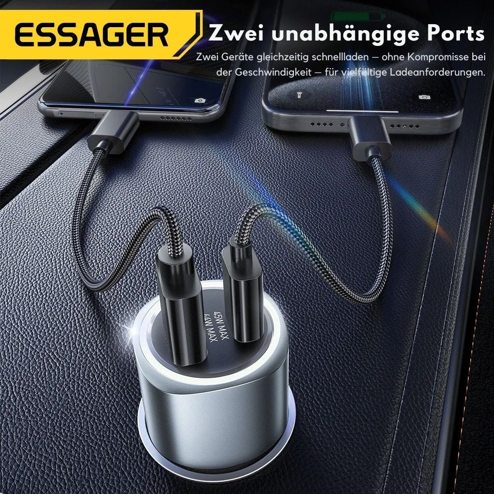 Essager 89W Dual-Port Autoladegerät