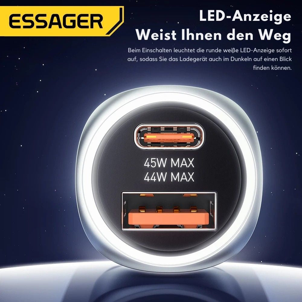 Essager 89W Dual-Port Autoladegerät
