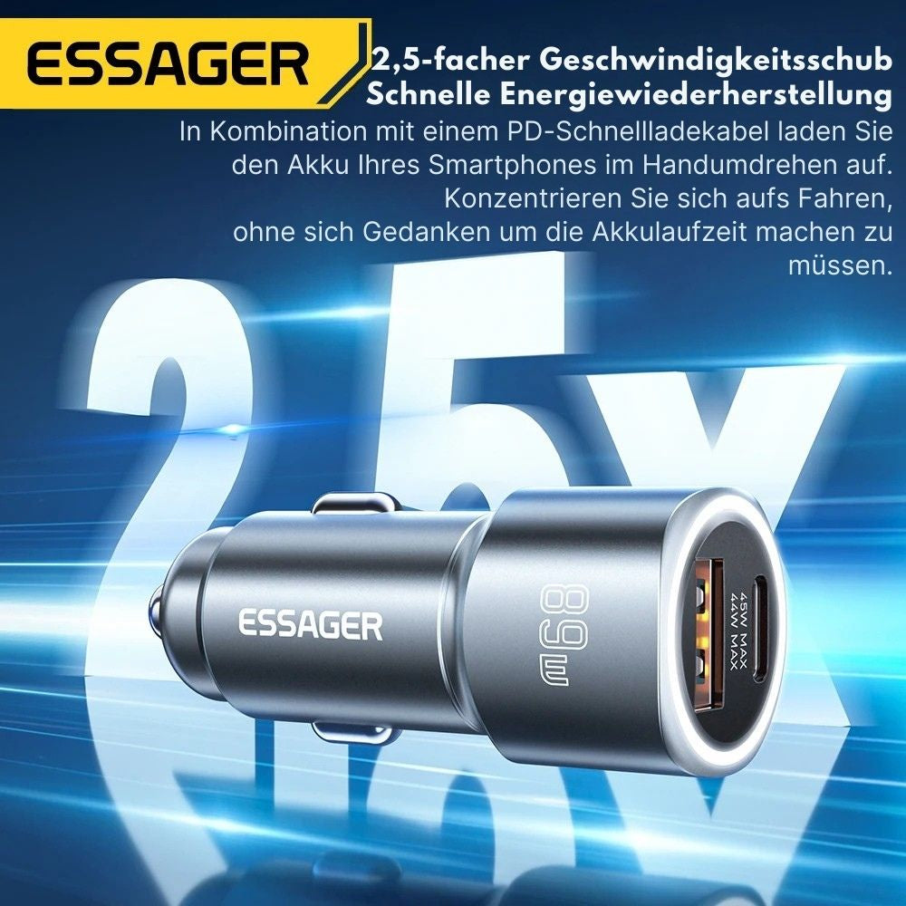 Essager 89W Dual-Port Autoladegerät