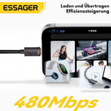 Essager Auto-Feder USB-C zu USB-C Kabel – 100W PD