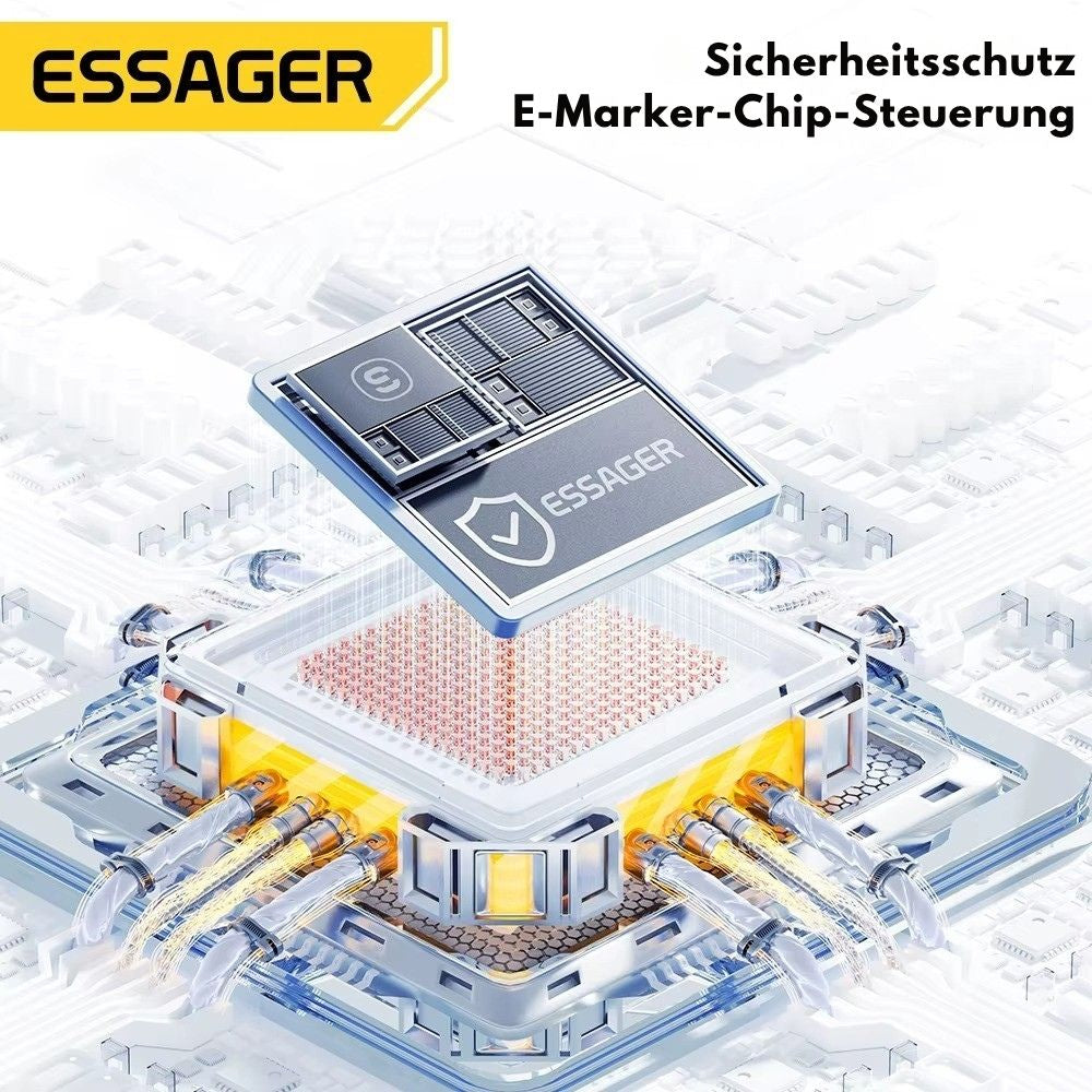 Essager Auto-Feder USB-C zu USB-C Kabel – 100W PD