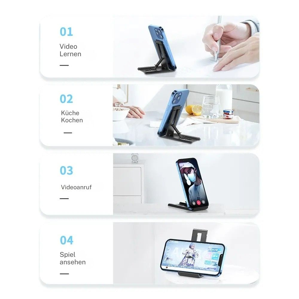 Essager Tragbarer & Faltbarer Mini-Handyhalter – Universal Tischständer für Smartphone & Tablet