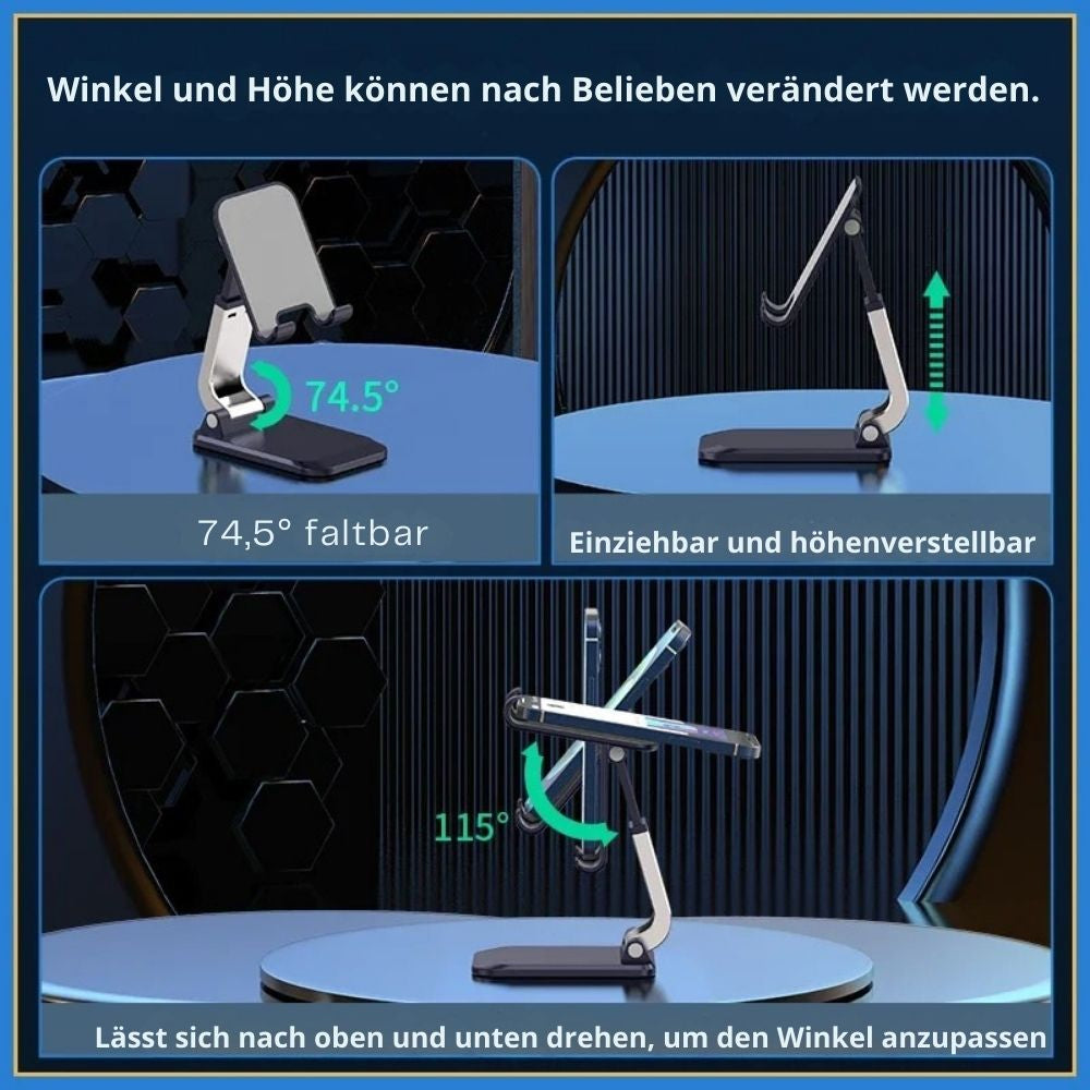 Faltbarer ABS-Desktop-Handyständer – Universal Handy & Tablet Halter