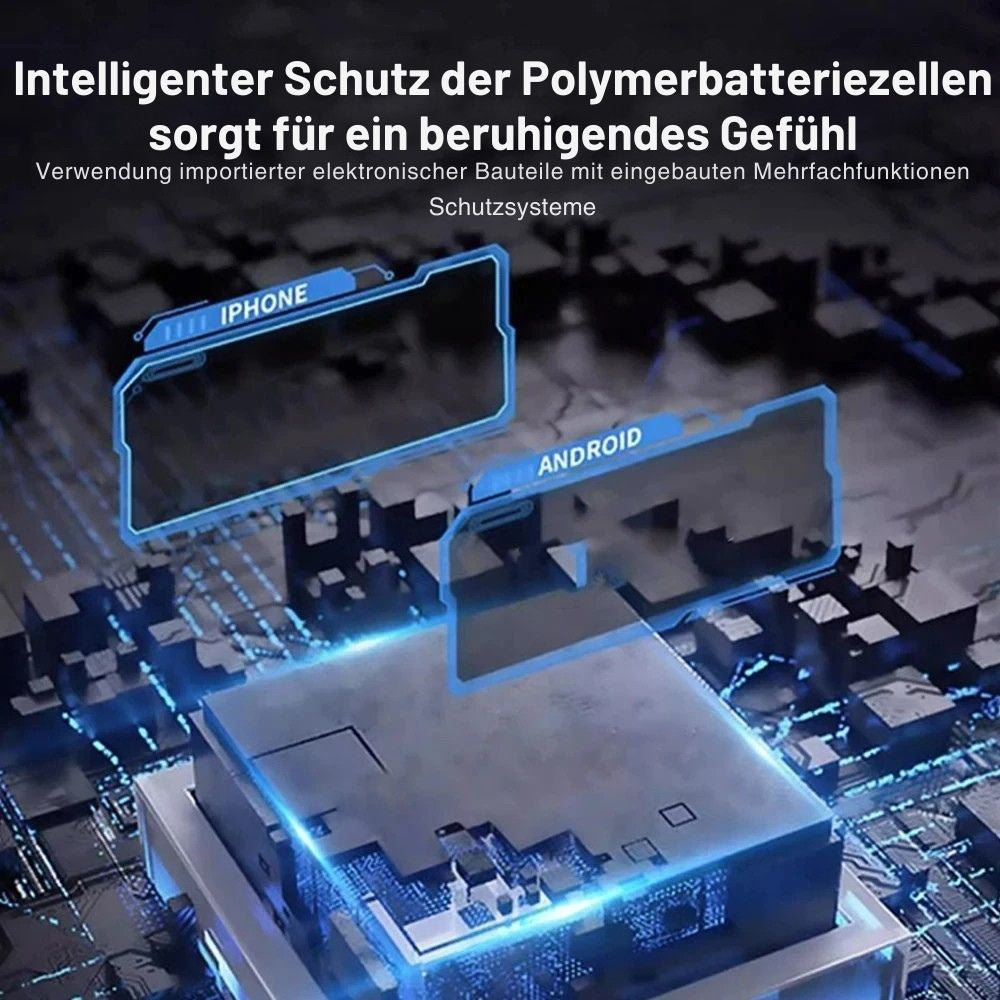 4-in-1 Autoladegerät 120W mit einziehbarem Kabel & 2 USB-Anschlüssen