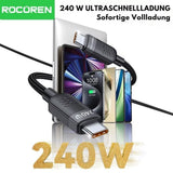 Rocoren 240W USB-C zu USB-C Schnellladekabel