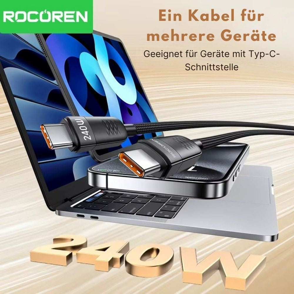 Rocoren 240W USB-C zu USB-C Schnellladekabel