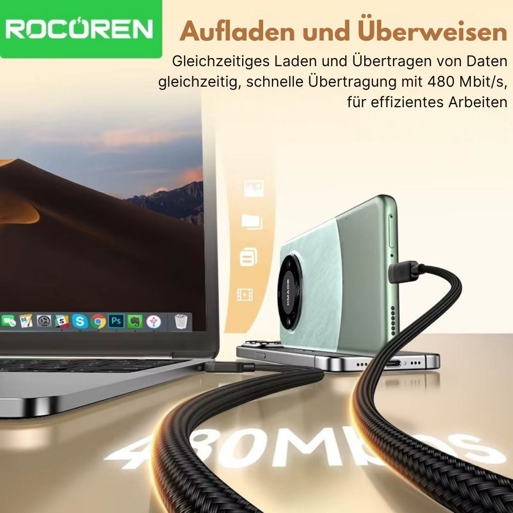 Rocoren 240W USB-C zu USB-C Schnellladekabel