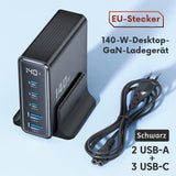 140W Toocki GaN 5-in-1 Desktop-Ladegerät mit LED
