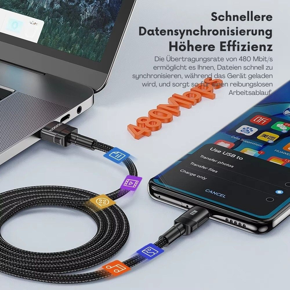 Toocki 6A USB-A auf USB-C 100W Schnellladekabel – Ladekabel & Datenkabel