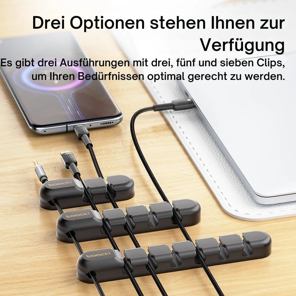 Toocki Silikon Kabel-Organizer – 3/5/7-Loch Flexible Kabelmanagement Clips