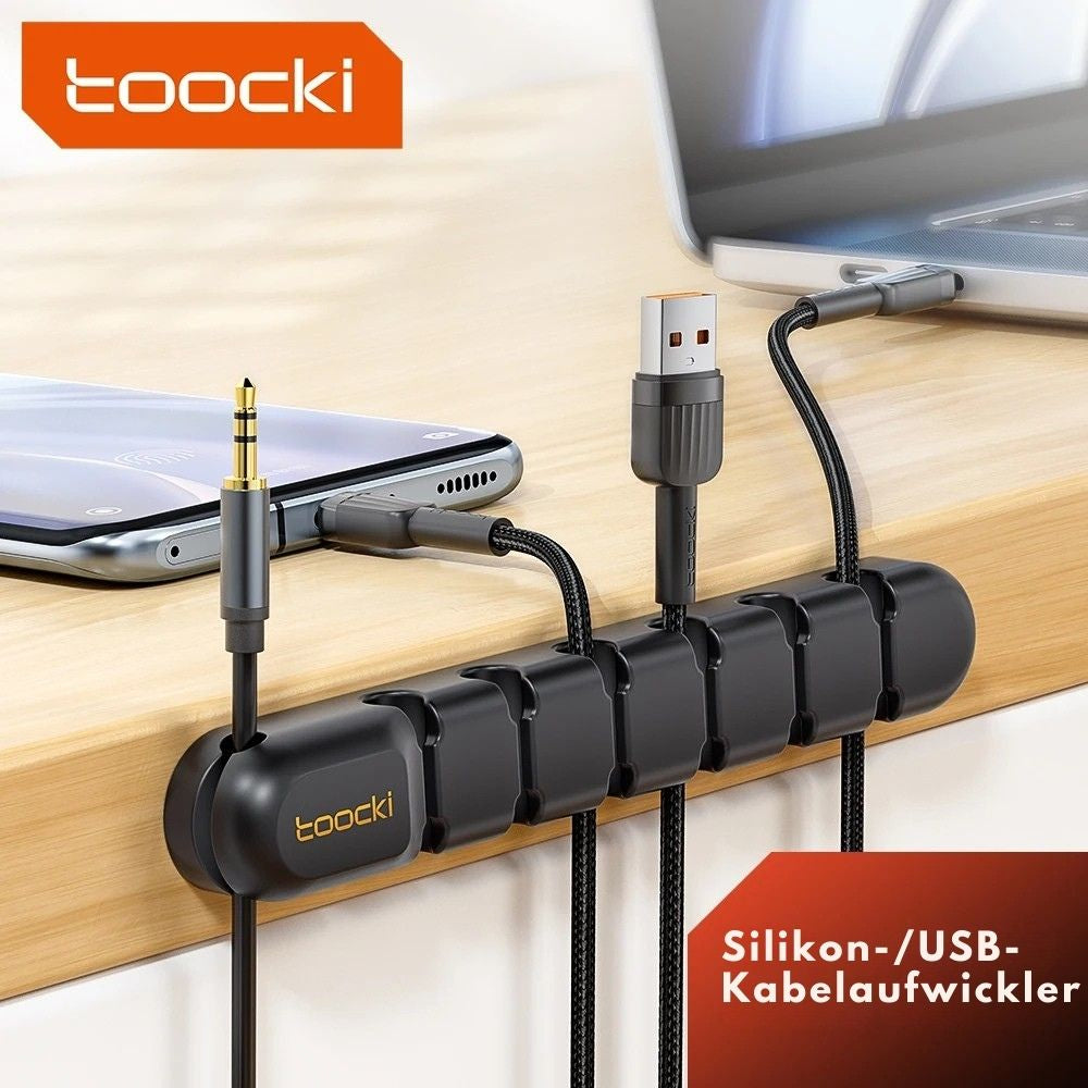 Toocki Silikon Kabel-Organizer – 3/5/7-Loch Flexible Kabelmanagement Clips
