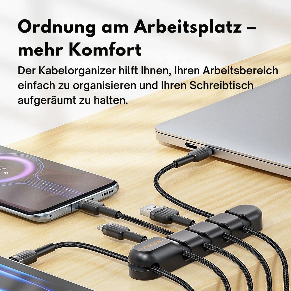 Toocki Silikon Kabel-Organizer – 3/5/7-Loch Flexible Kabelmanagement Clips