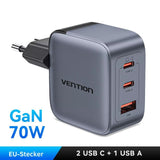 Vention 70W GaN USB-C Schnellladegerät (3-Port)