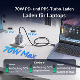 Vention 70W GaN USB-C Schnellladegerät (3-Port)