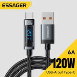 Essager 120W USB-C Kabel mit LED Digitalanzeige