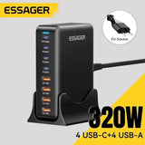 Essager 320W GaN 8-Port USB-C Desktop-Ladegerät