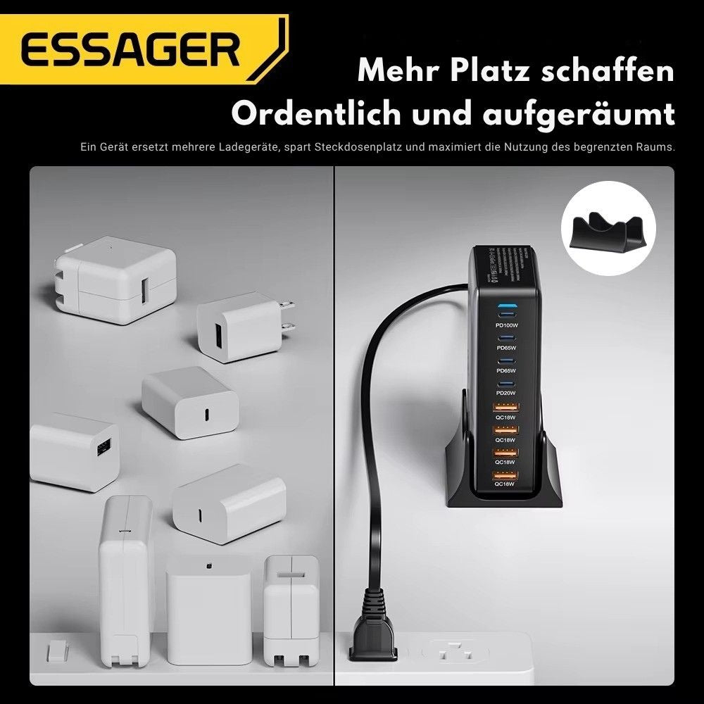 Essager 320W GaN 8-Port USB-C Desktop-Ladegerät