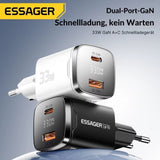 Essager 33W GaN USB-C Ladegerät mit Digitalanzeige