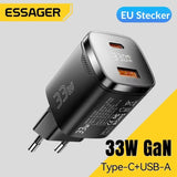 Essager 33W GaN USB-C Ladegerät mit Digitalanzeige