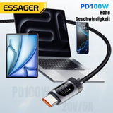 Essager 100W USB-C auf USB-C Kabel mit Digitalanzeige