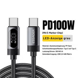 Essager 100W USB-C auf USB-C Kabel mit Digitalanzeige